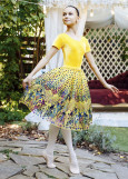 Leotard CINDERELLA, short sleeve 100%polyester, light amerthyst, 104cm